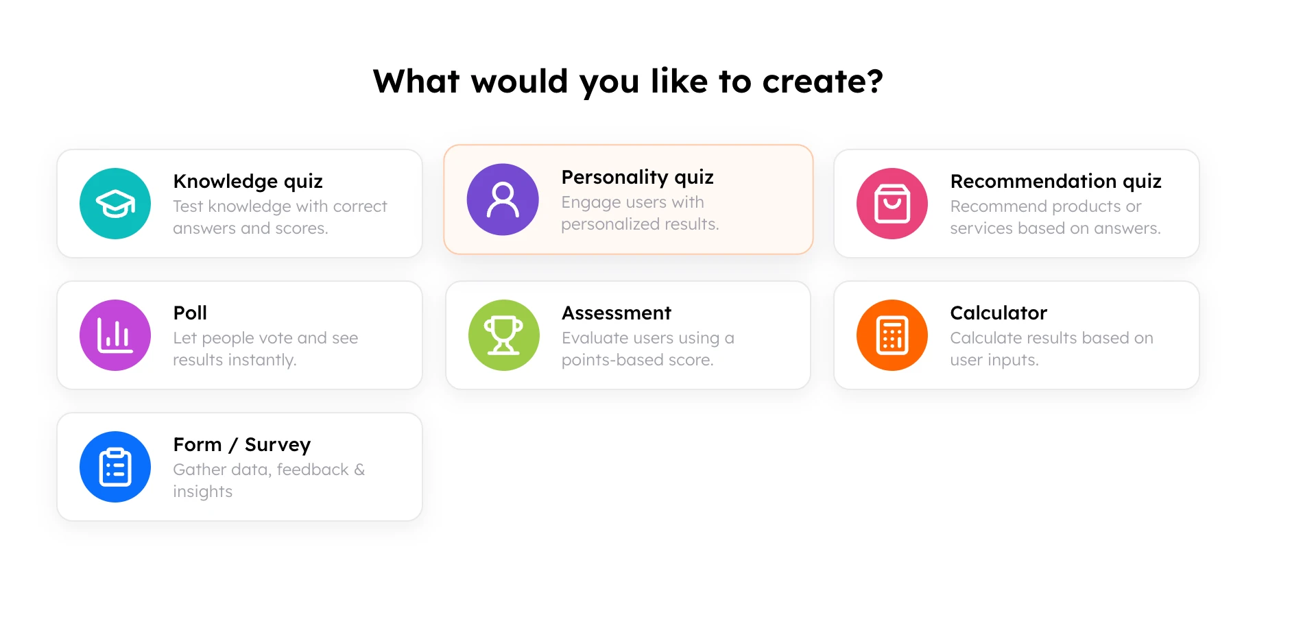 EZhog builder type picker for marketing experiences